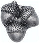 Triple Acorns Cabinet Knob, Pewter