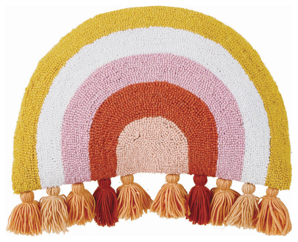 Warm Rainbow W/Tassels Hook Pillow