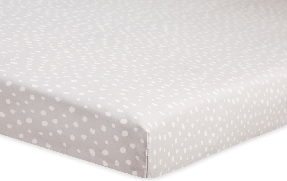Babyletto Tuxedo Grey Dots Mini Crib Sheet