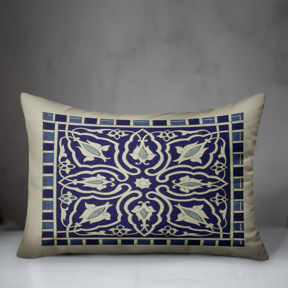 Blue Tile Bright 14x20 Spun Poly Pillow