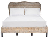 Safavieh Daejon Rattan Bed Grey/Espresso Queen