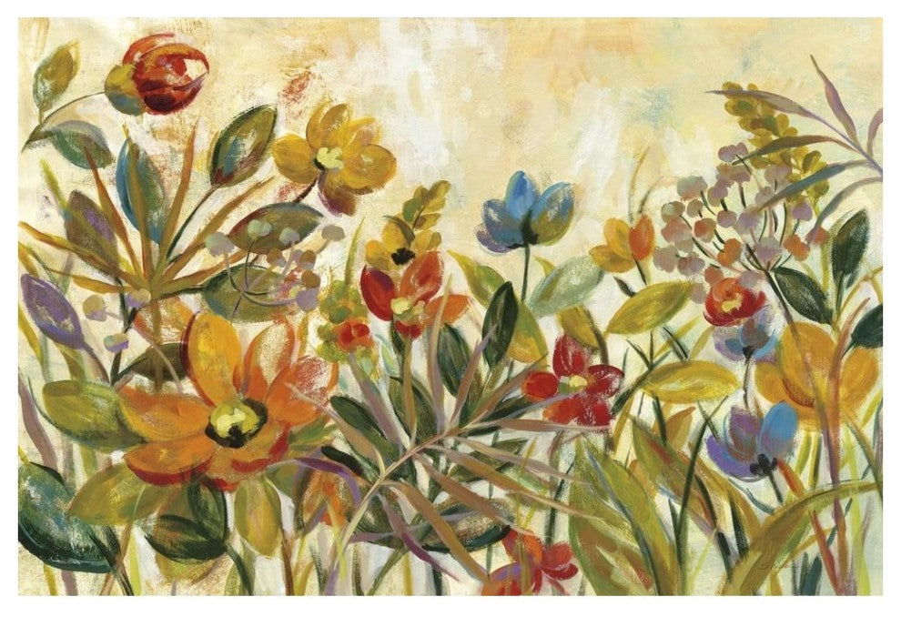 "Rain Forest Floral" Digital Paper Print by Silvia Vassileva, 50"x34"