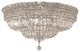 Elegant Tranquil Flush Mount, Chrome Finish With Royal Cut Crystal