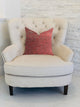Crushed Wine Luxury Throw Pillow in Dark Red, 20"x20"