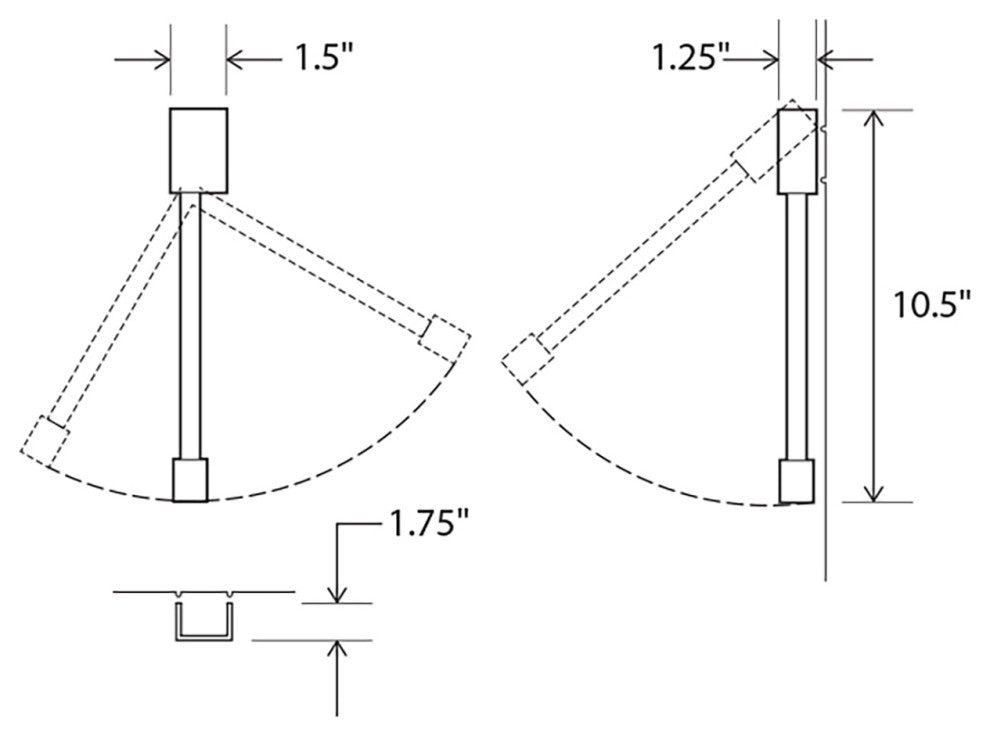 Libri LED Hardwired Reading Sconce, White, Orientation: Left Mount