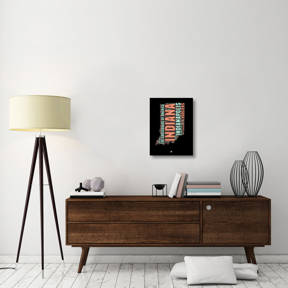 "Indiana Word Cloud 1" Fine Art Print