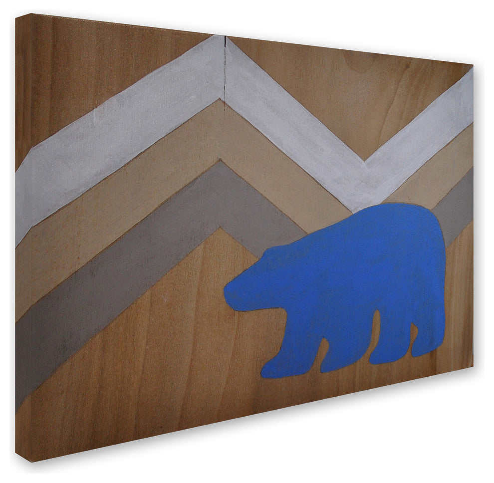 'Blue Polar Bear' Canvas Art by Nicole Dietz