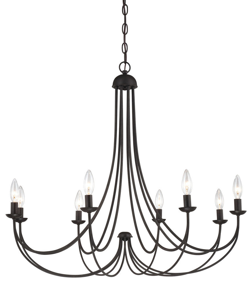 Quoizel MRN5008IB Eight Light Chandelier Mirren Imperial Bronze
