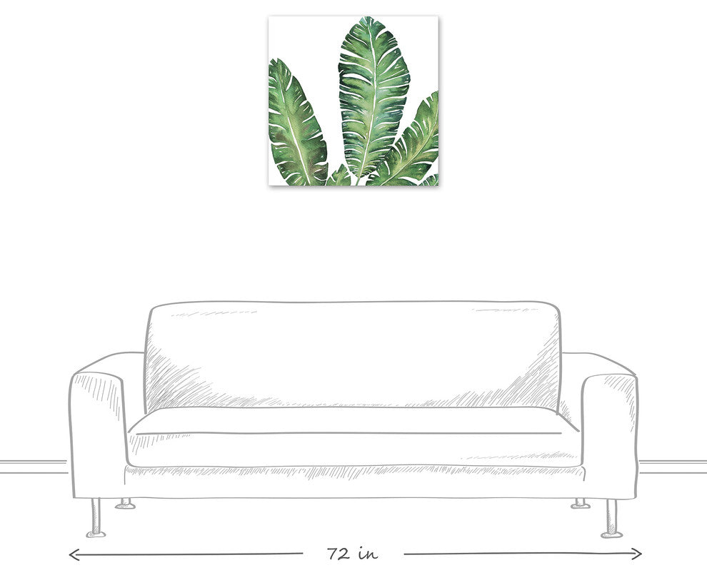 Banana Leaves 24x24 Canvas Wall Art