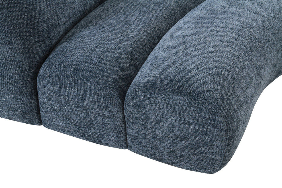 Divani Casa Forman Modern Blue Fabric Modular Sectional Sofa