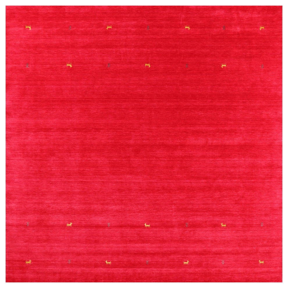10' Square Persian Gabbeh Handmade Wool Rug - Q15030