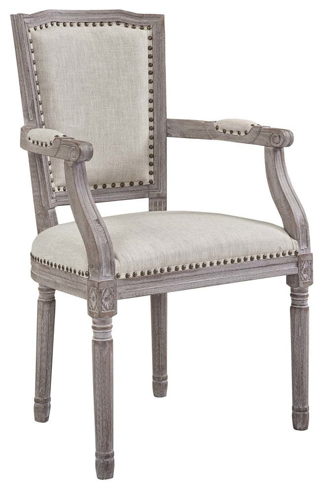 Penchant Dining Armchair Upholstered Fabric Set of 2