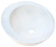 White Fossil Limestone Natural Stone Sloped Rim Vessel Sink (D)16" (H1)8" (H2)6"
