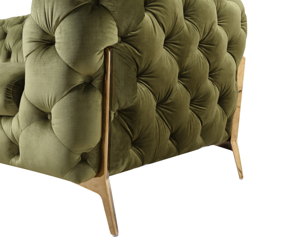 Divani Casa Sheila Modern Green Fabric Chair