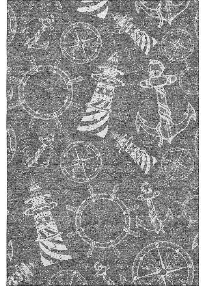 Addison Premium Washable Mayfield AMF154 Gray 3' x 5' Rug