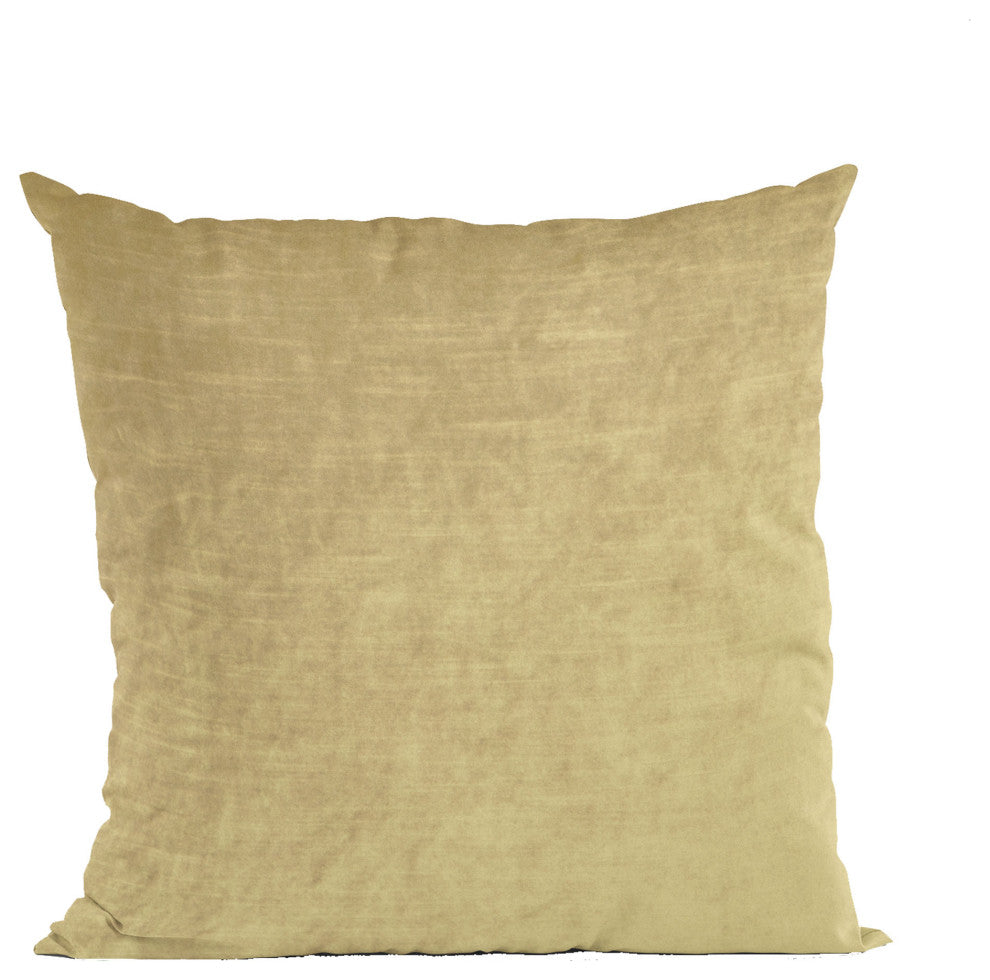 Oyster Lux Velvet Shiny Velvet Luxury Throw Pillow, 20"x26" Standard