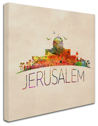 Mark Ashkenazi 'Jerusalem' Canvas Art, 18"x18"