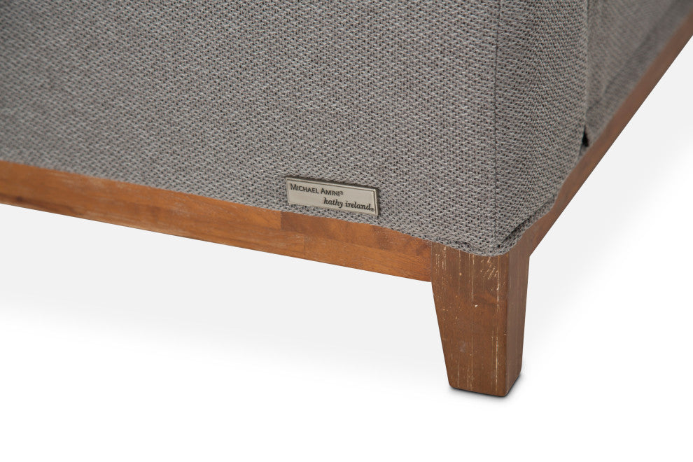 Brooklyn Walk Accent Armchair, Gray/Burnt Umber