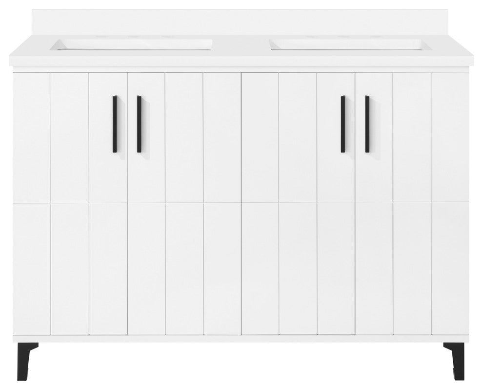 OVE Decors Zenia 36" Bathroom Vanity, Pure White, 48 in.