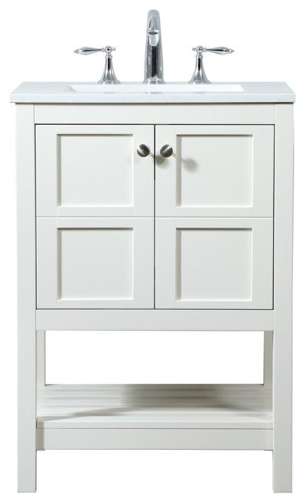 Elegant Decor Theo Bathroom Vanity White