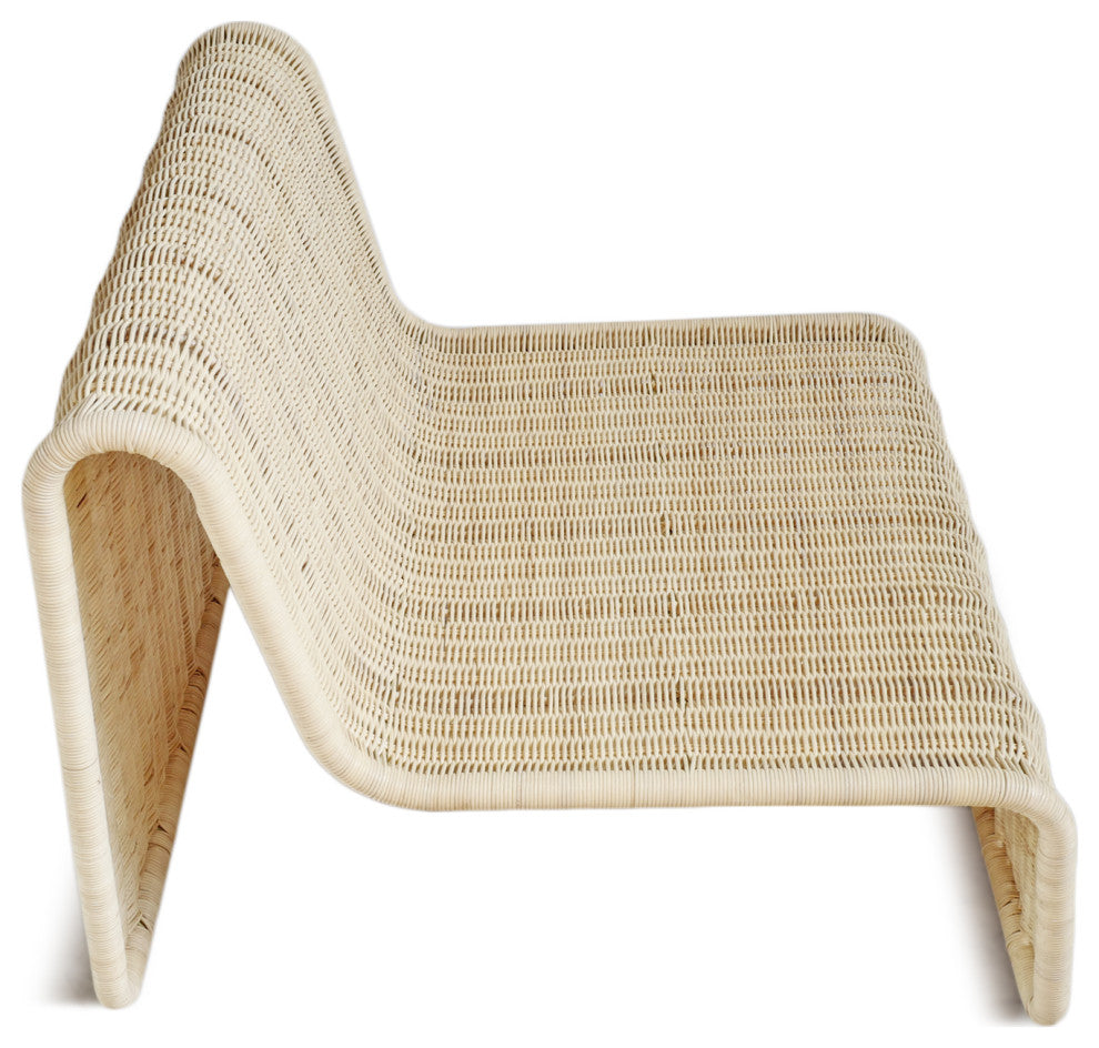 Raw Wicker Wide Mod Chair