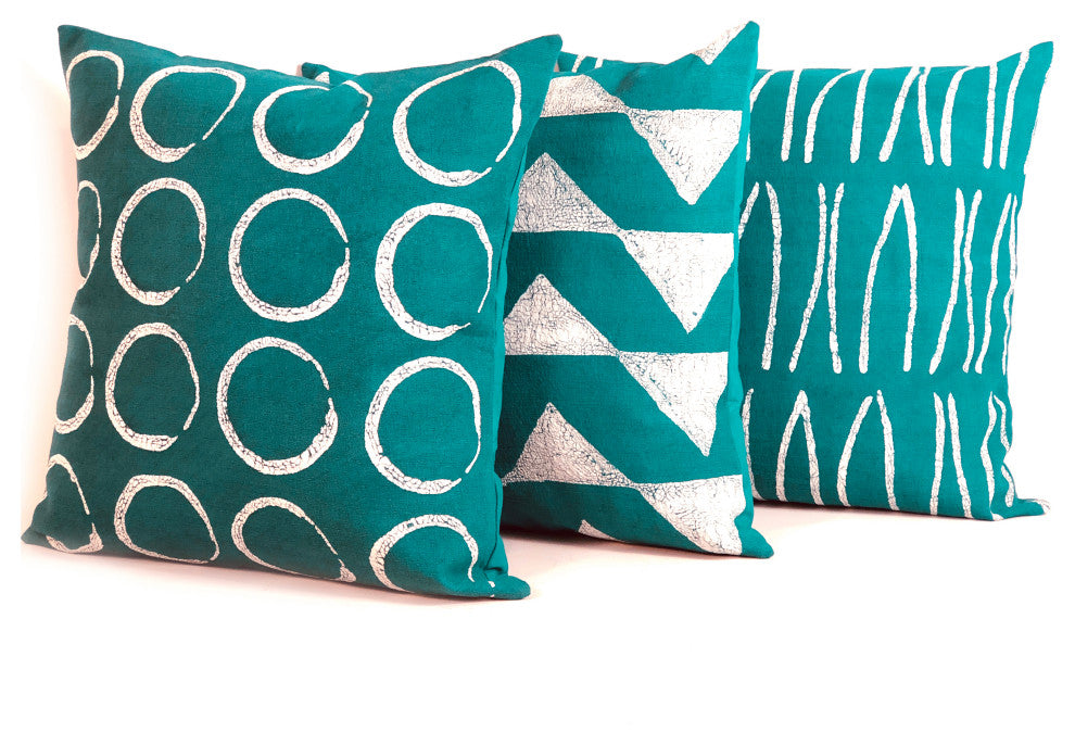 Sadza Lines Pillow Seychelles Teal