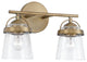 Capital Lighting, 147021AD-534, 14"Wx9.5"H 2-Light Vanity