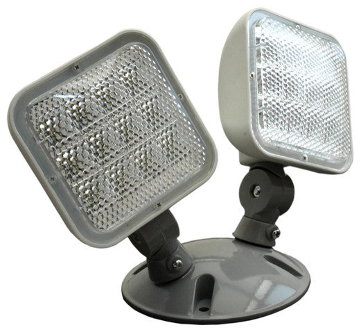 NICOR Wet Location Emergency LED Remote Dual Head Fixture