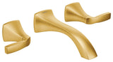 Moen Voss Brushed Gold Two-Handle Wall Mount Bathroom Faucet
