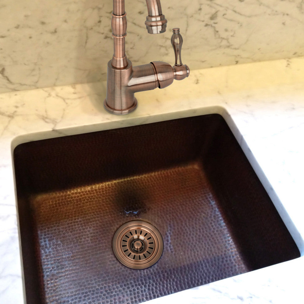 Copper Kitchen Sink Garbage Disposal Flange Stopper, Antique Copper