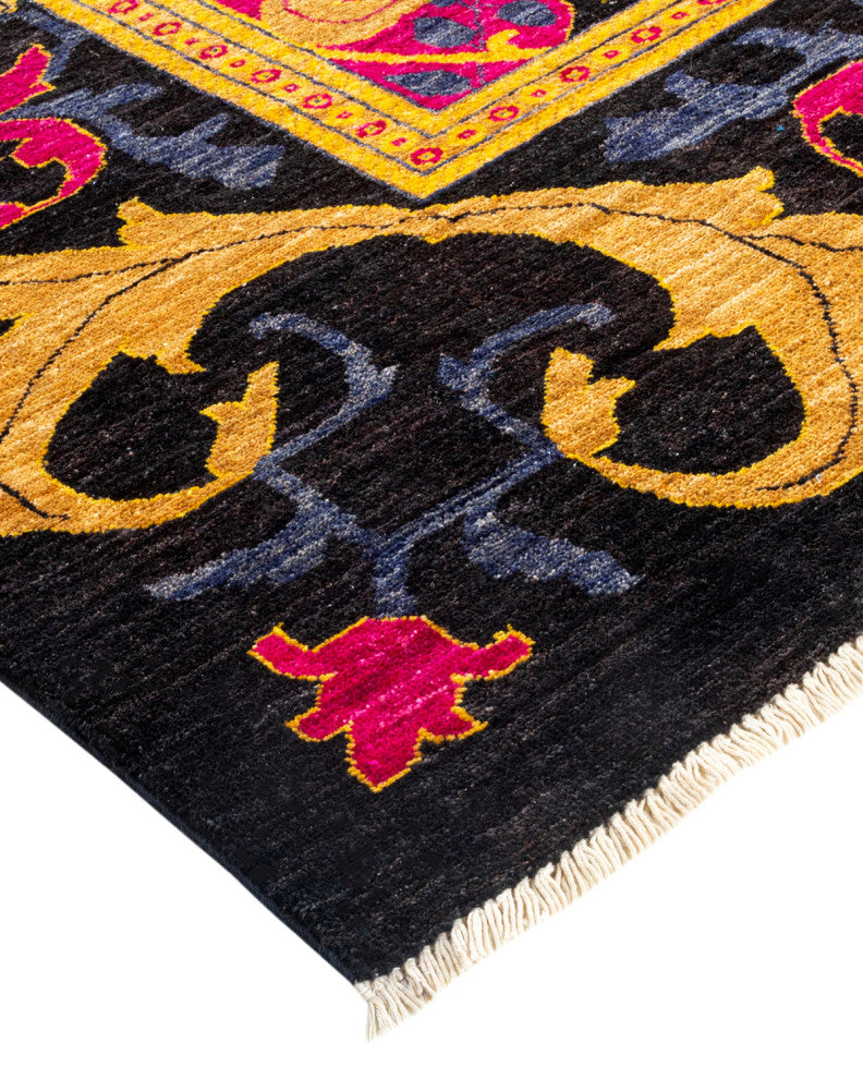Arts and Crafts, One-of-a-Kind Handmade Area Rug Black, 17'10"x11'10"