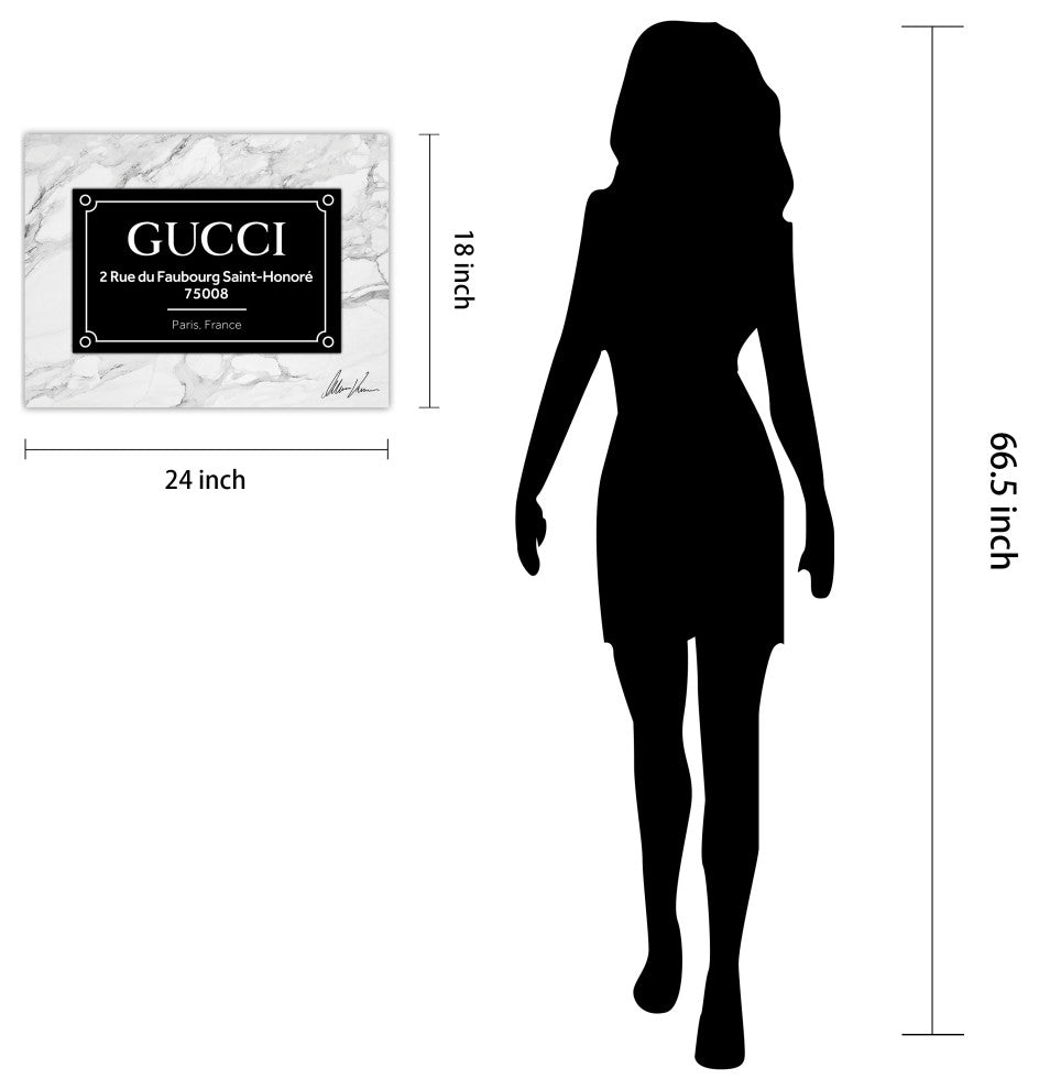"Prestige G" Frameless Free Floating Reverse Printed Tempered Glass Wall Art