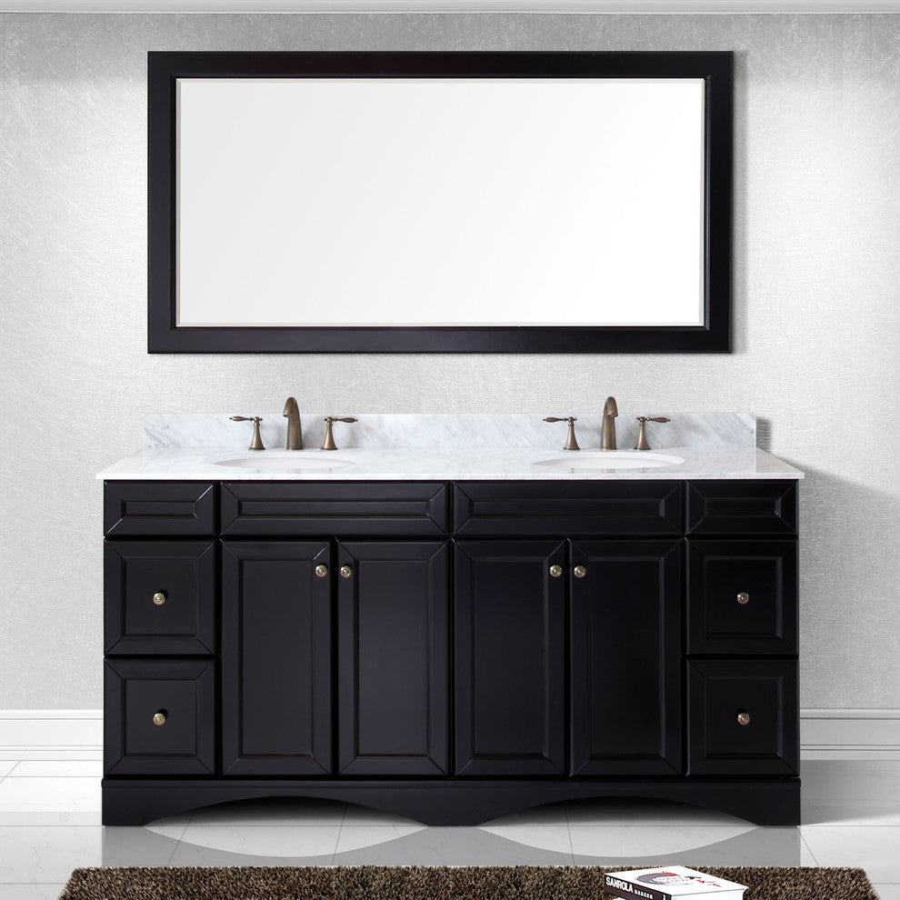 Talisa 72" Double Bathroom Vanity Set, Espresso