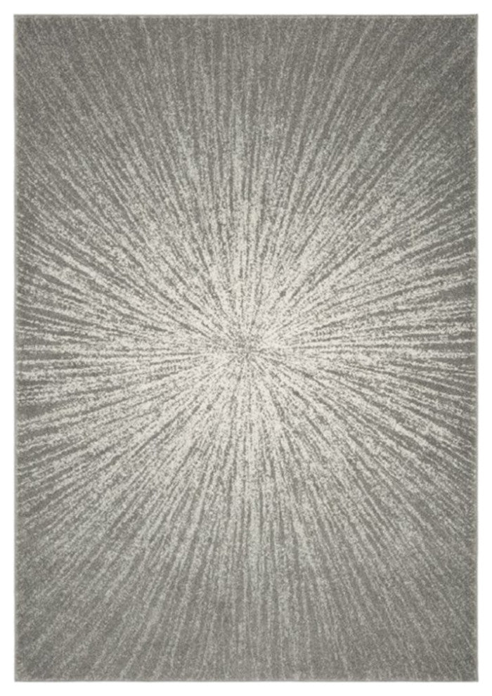 Safavieh Evoke 6'7" Square Rug in Dark Gray and Ivory