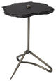 24" Slate Gray And Black Stone End Table
