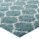 Aqua Blue and Ivory Solvea Moroccan Trellis 8x10 Shag Area Rug