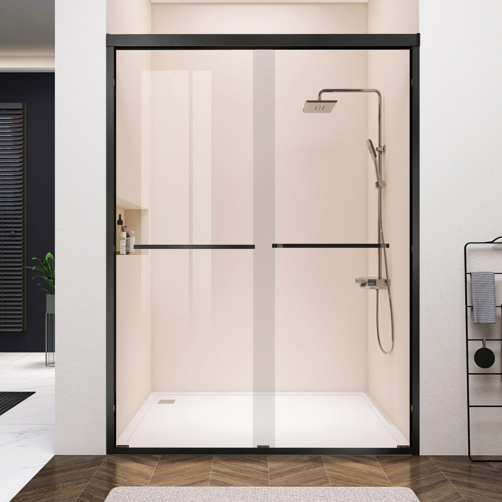 Double Sliding Framed Shower Door, 72"76"