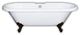 Acrylic Double Ended Clawfoot Bathtub 60" X 30"