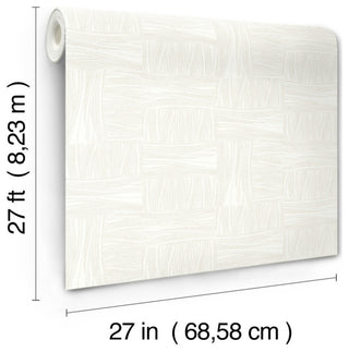 Ivory Wicker Dot Wallpaper