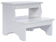Handcrafted White Step Stool