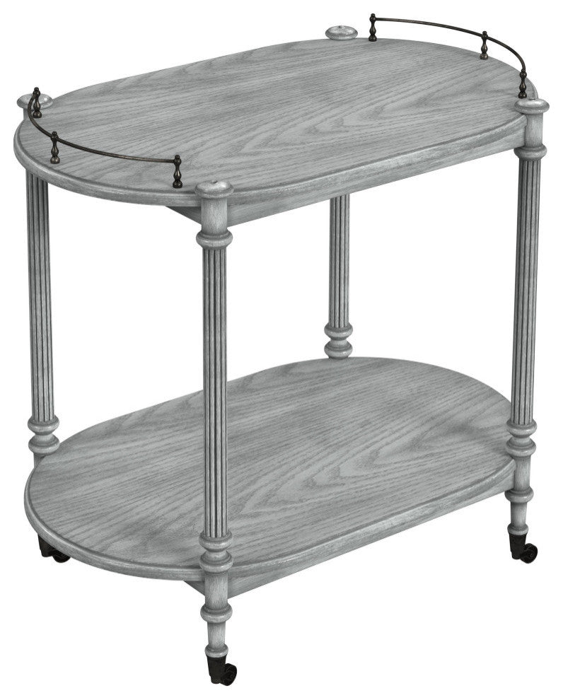 Kathleen 2 Tier Bar Cart, Gray