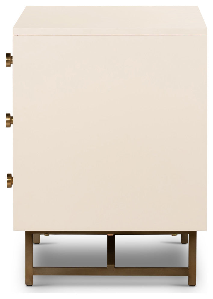 Van Rectangular Nightstand-Alabaster