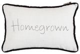 Homegrown Embroidery Pillow, 12"x19"