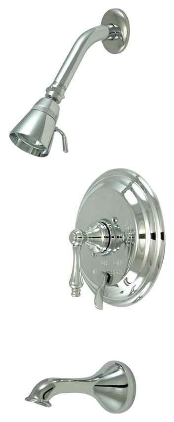 Kingston Brass Tub and Shower Faucet, Polished Chrome