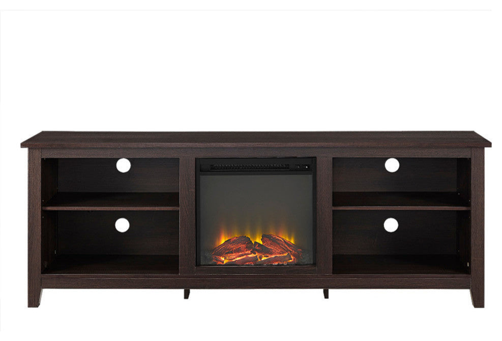 70" Fireplace TV Stand, Espresso