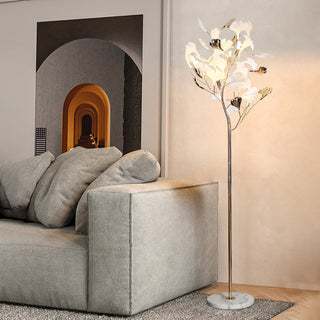 Bremgarten | Creative Ginkgo Leaves Shaped LED Floor Lamp, Marble