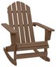 vidaXL Adirondack Rocking Chair Porch Rocker Outdoor Patio Chair Wood Brown