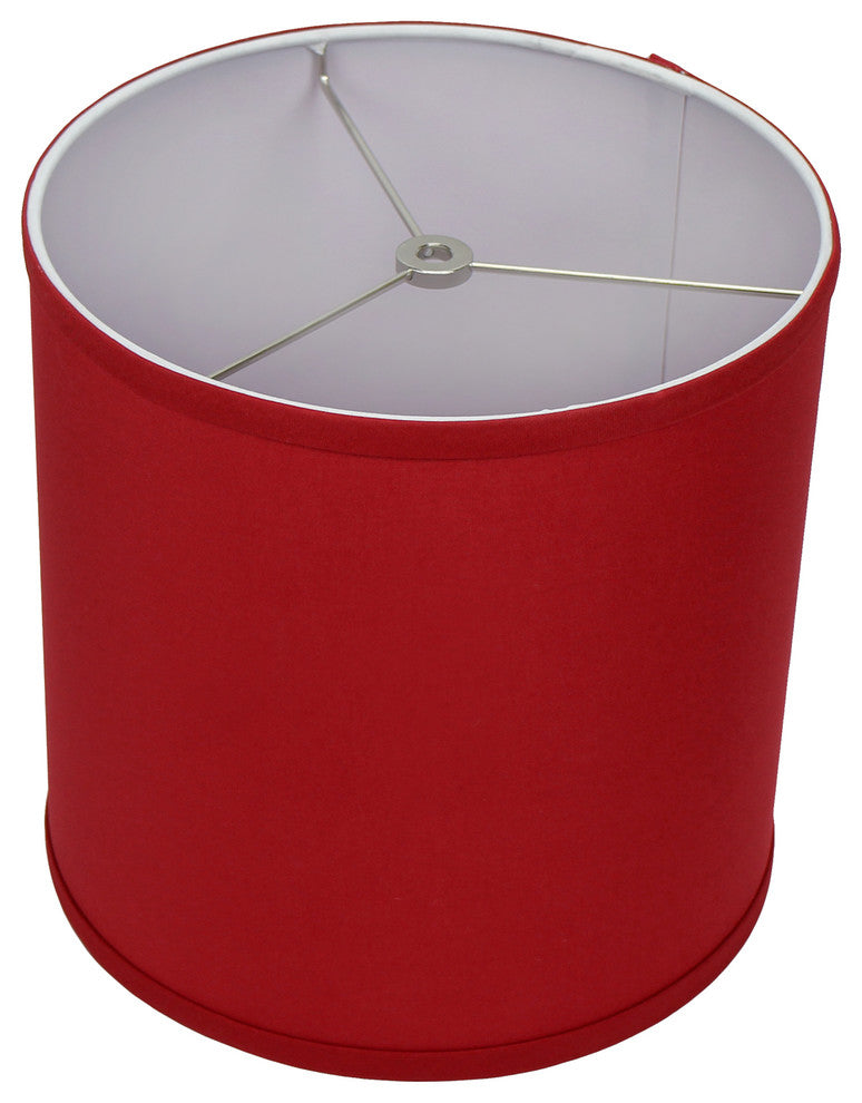 FenchelShades Drum Lampshade 10"x10"x10", Linen Rich Red
