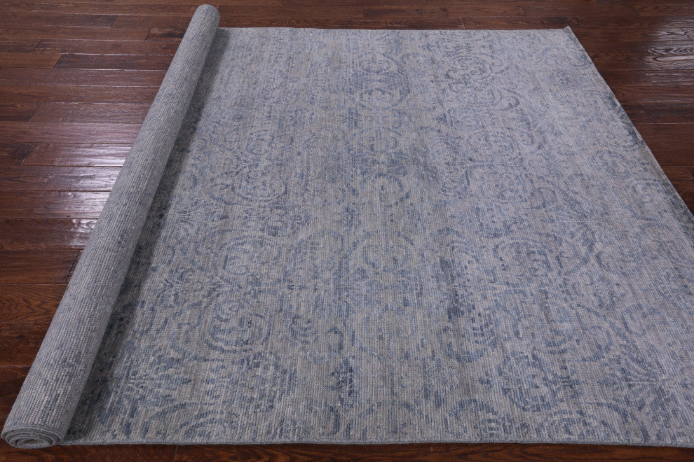6' 3" X 9' 0" Modern Handmade Wool Rug Q8602