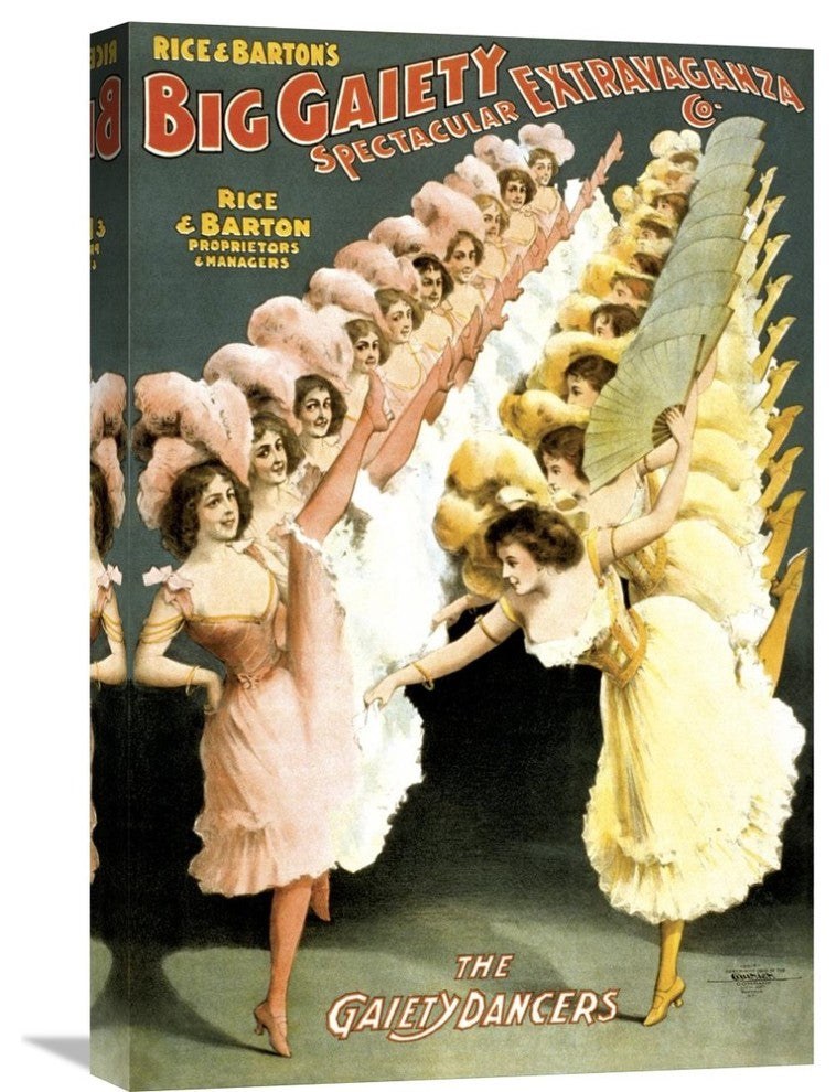 "The Gaiety Dancers, 1900" Canvas Giclee by Courier Litho Company, 16"x24"